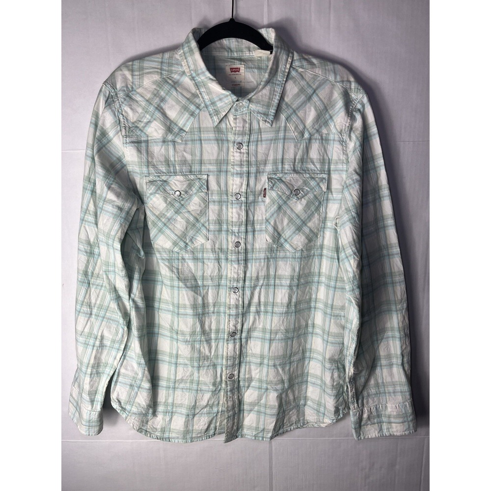 Levi's Men's Western Pearl Snap Shirt L